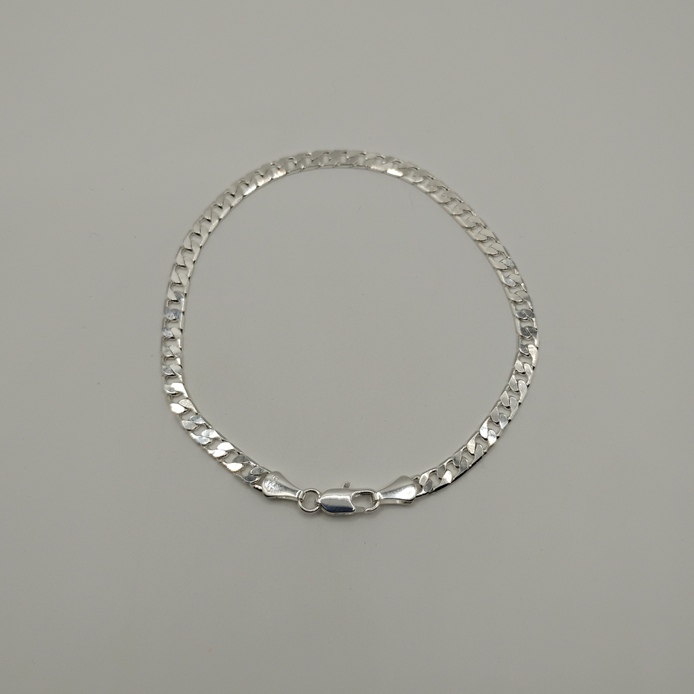 Sterling Silver 925 Cuban Link 8" Bracelet - Picture 2 of 8